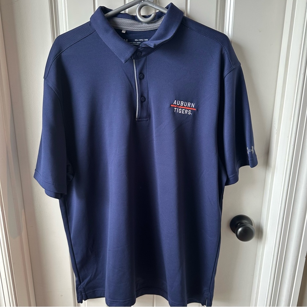 Auburn Under Armour Men's Navy Polo Shirt